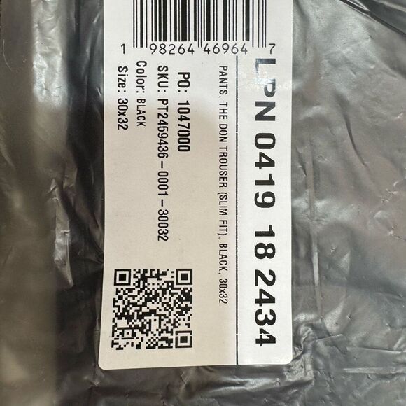 The Don Trouser (Slim Fit) 30x32 Black - Picture 4 of 4